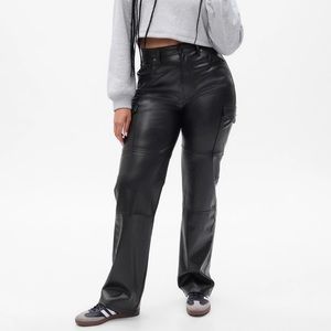 Gap High Rise '90s Loose Vegan Leather Cargo Pants